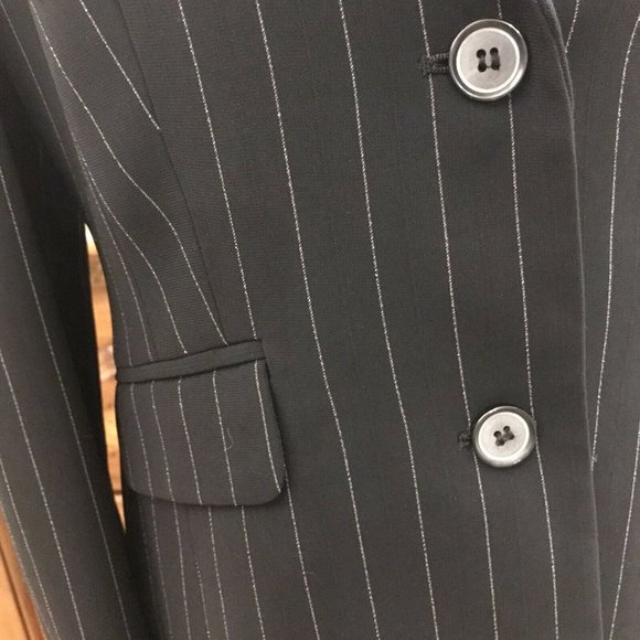 Alfani Pinstripe Blazer. Fitted. Polyester Blend. - Picture 3 of 7